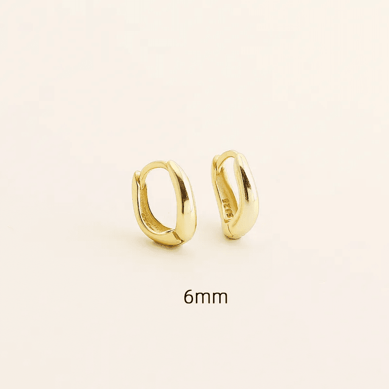 Aretes de Plata Esterlina bañada en oro de 16K