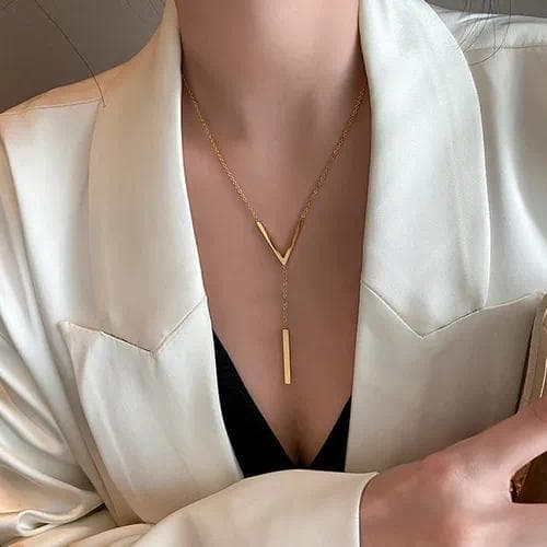 Letra V-Collar de acero de titanio