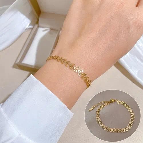 Pulsera camino de hojas huecas