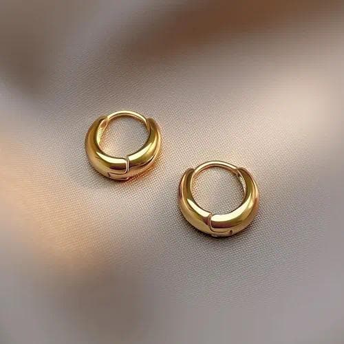 Aretes redondeados color oro