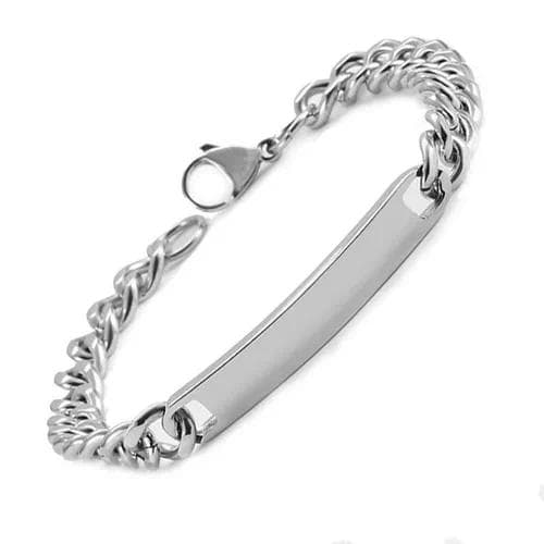 Esclava de eslabones— Pulsera de acero de marca