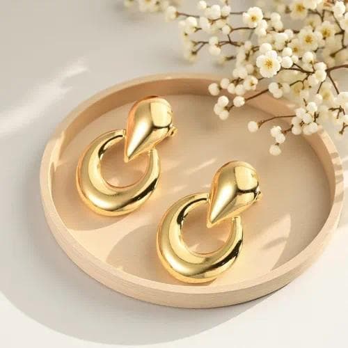 Pendientes románticos en con chapado de larga duración