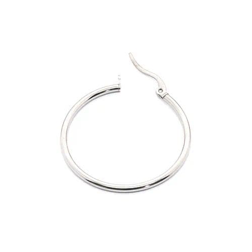 Aretes unisex simples Color acero
