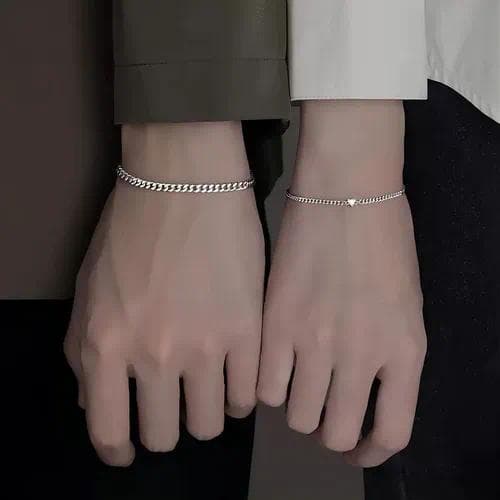 Set diseño en forma de corazón sin piedras — Plata
