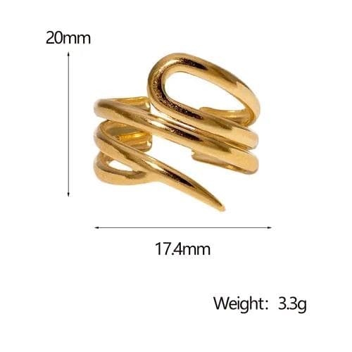 Anillos Abiertos Geométricos de Estilo Sencillo