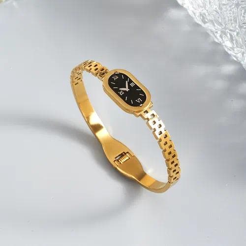 Pulsera de Reloj Imitación con Baño de Oro Real de 18K