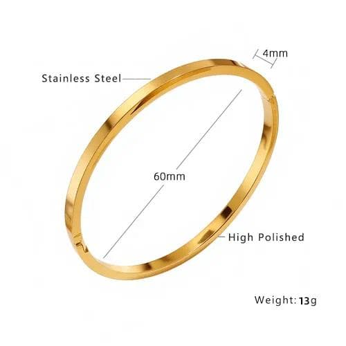 Brazalete dulce de acero titanio estilo Cartier simple