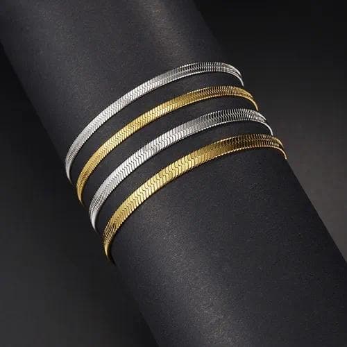 Pulsera cola de serpiente Doradas